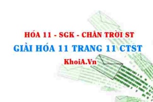 Giải Hóa 11 Chân trời Sáng tạo trang 11